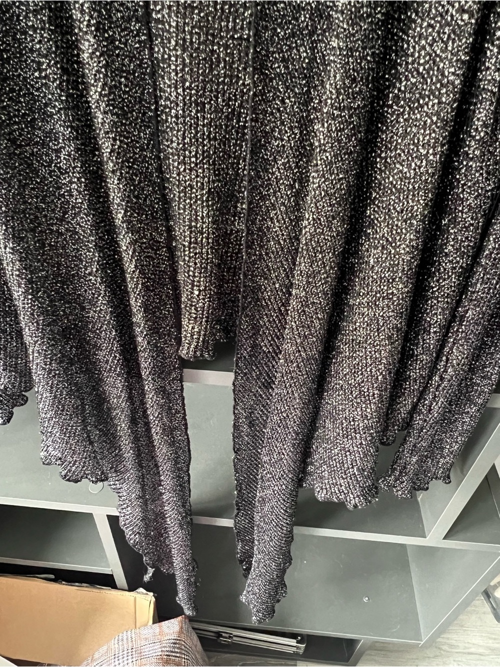 🛍️Sparkle Open-Front Women's Cardigan - Black - Picture 4 of 7